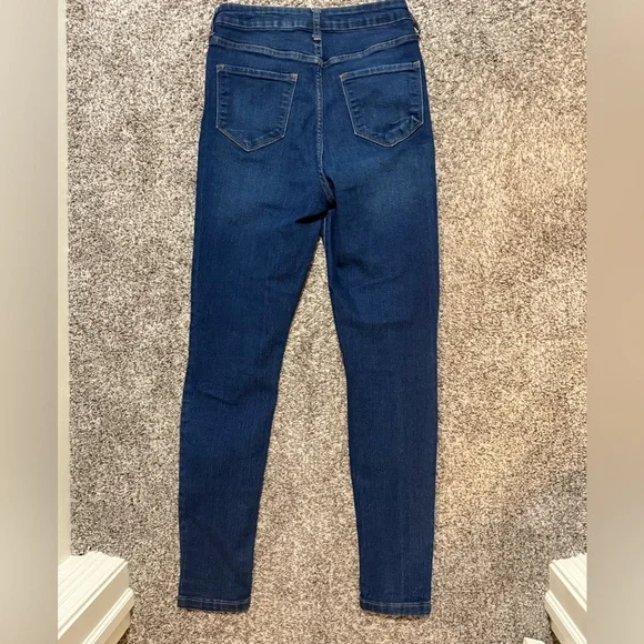 Fashion Nova High Waisted Dark Blue Skinny Jeans - Picture 4 of 4